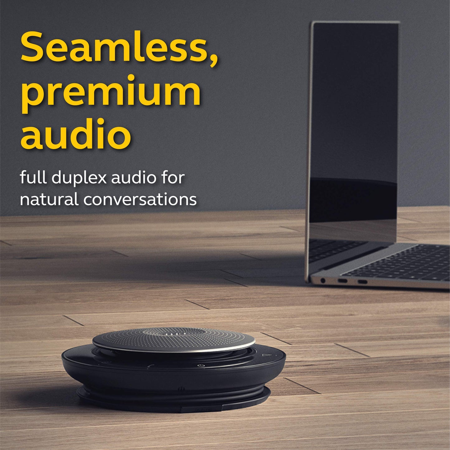 Jabra Speak 750 UC Wireless Bluetooth Speakerphone with Link 370 USB Adapter – Portable Conference Speaker for Holding Meetings Anywhere with Premium Audio - Certified for Zoom & Google Meet