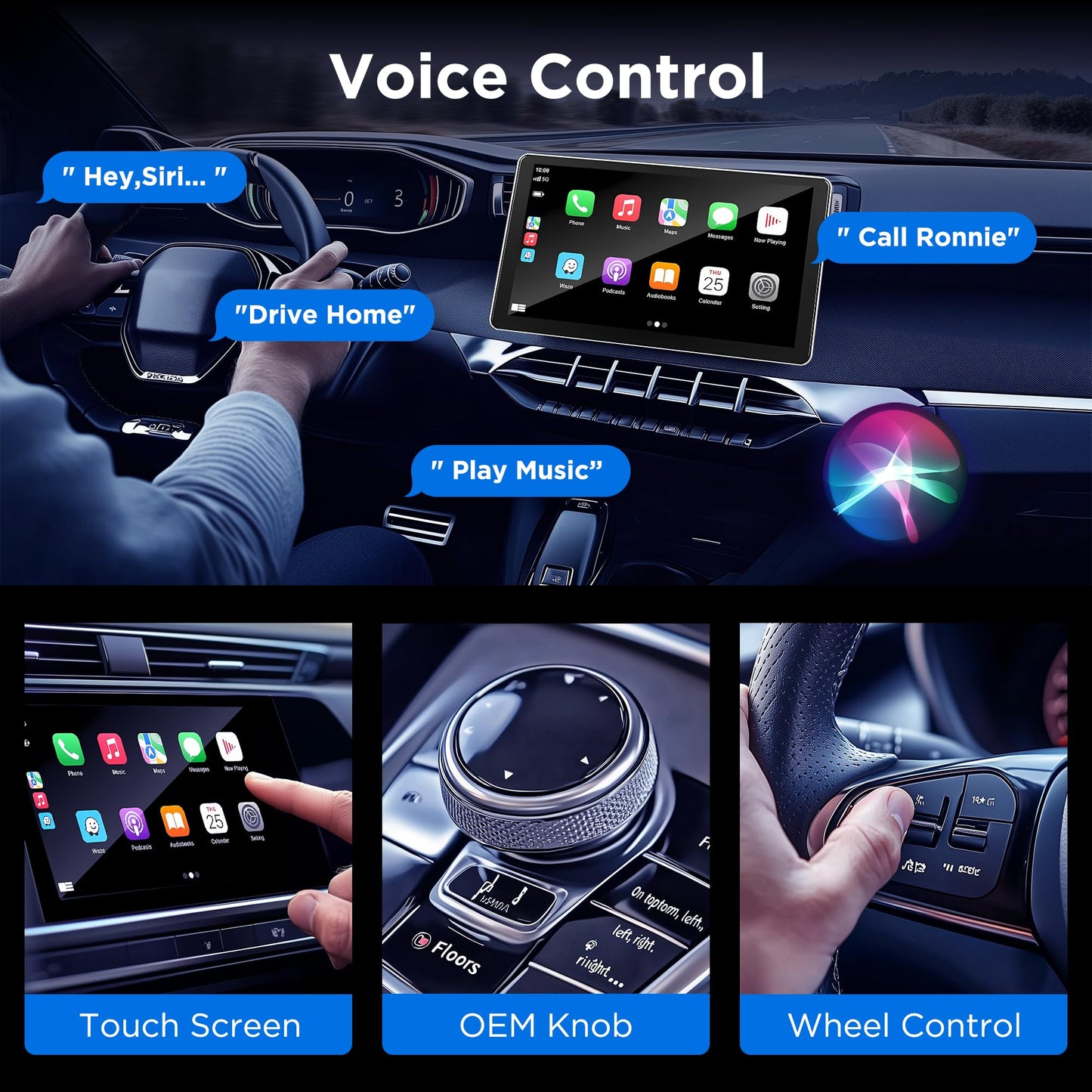 vnilrgle Wireless CarPlay Adapter 2024 Upgrade, Plug and Play, No Latency, Converts Factory Wired to Wireless, Compatible with iPhone 6+ and 2015+ Cars, Bluetooth 2.4GHz and Wi-Fi 2.4+5.8GHz