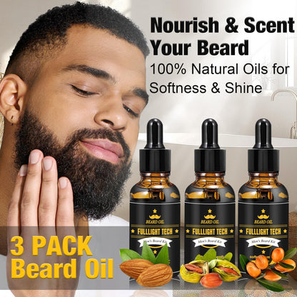 Fathers Day Dad Gifts,Beard Kit for Men Grooming & Care W/3 Pack Beard Oil, Wash, Balm, Comb, Brush, Scissors,Anniversary Birthday Gifts Ideas for Husband Him Boyfriend Men Christmas Stocking Stuffers
