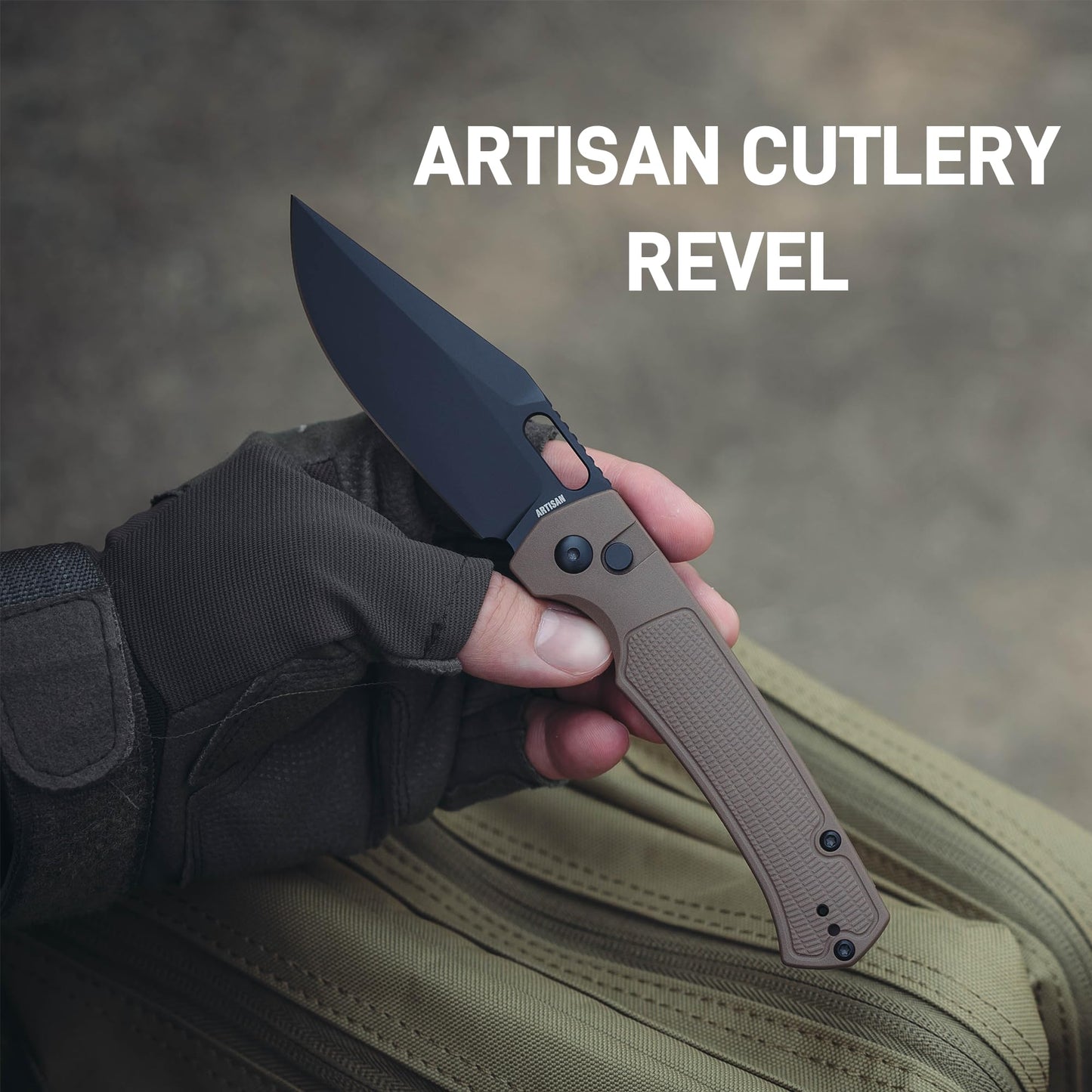 ARTISANCUTLERY REVEL Pocket Knife for Men, 3.54'' AR-RPM9 Steel Blade Folding Knife with Pocket Clip for Men Women Camping Hiking(1867P Brown)