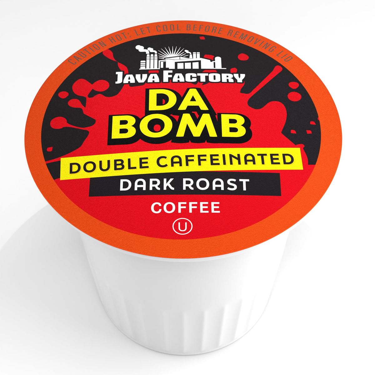 Java Factory Coffee Pods High Caffeine Coffee Compatible with K Cup Brewers Including 2.0, Da Bomb Extra Bold Double Caffeinated, 80 Count