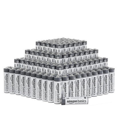 Amazon Basics 200-Pack AA Alkaline Industrial Batteries, 1.5 Volt, 5-Year Shelf Life