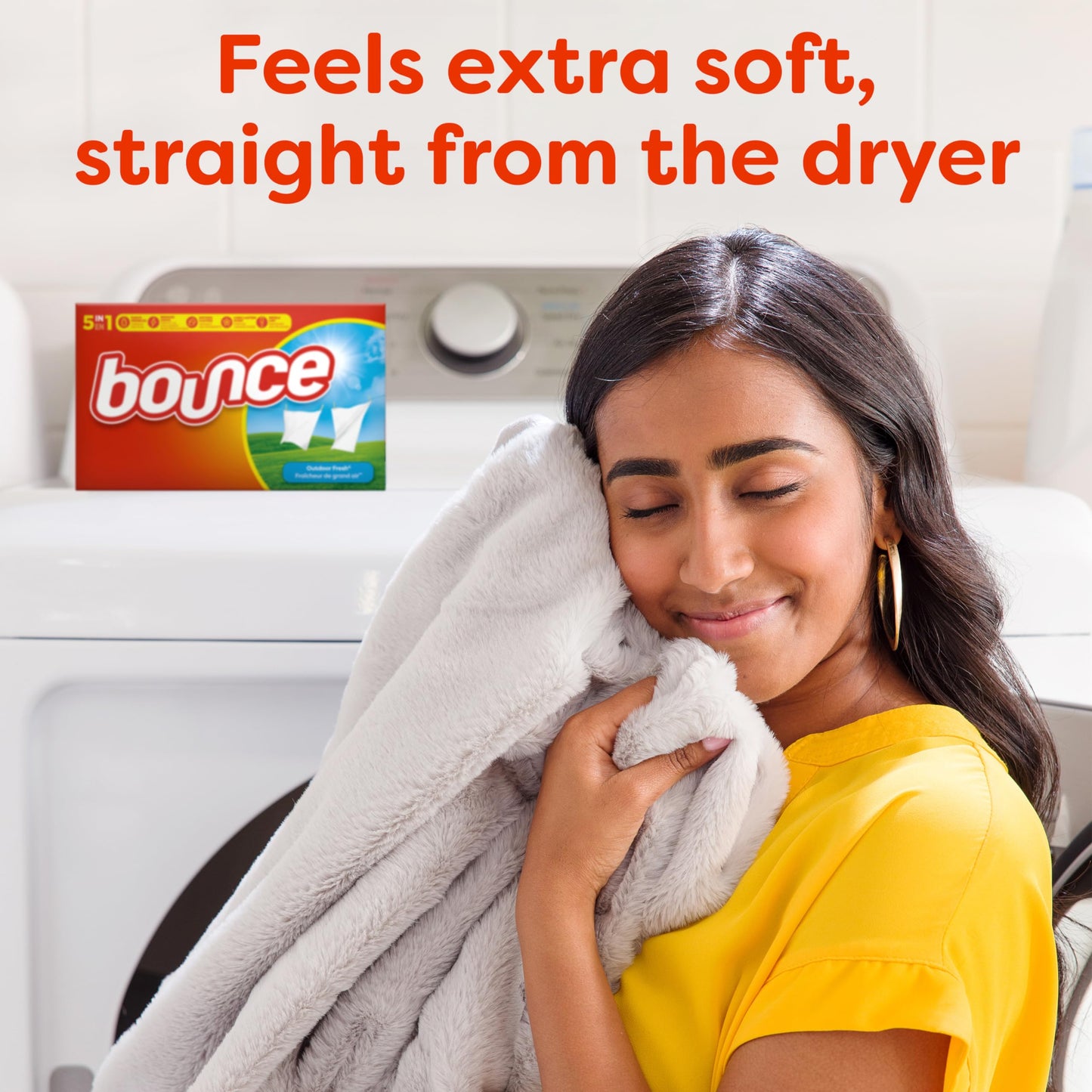 Bounce Dryer Sheets, Outdoor Fresh, 240 Count Laundry Fabric Softener Sheets with Static Control and Wrinkle Fighters