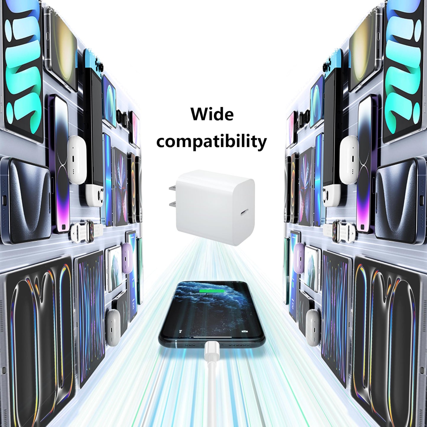 iPhone 15 16 17 Charger, iPhone Charger Fast Charging, USB C Chargers [MFi Certified] for Apple i.Phone iPad Pro/Air/A16/10th/Mini 6 7 A17 Pro, Type C Fast Charging Block & 10ft C to C Cable 1Pack