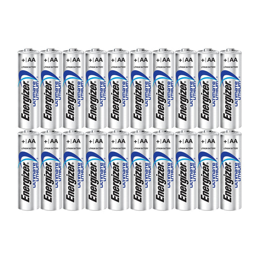 Energizer Ultimate Lithium AA Size Batteries - 20 Pack (5-4packs)
