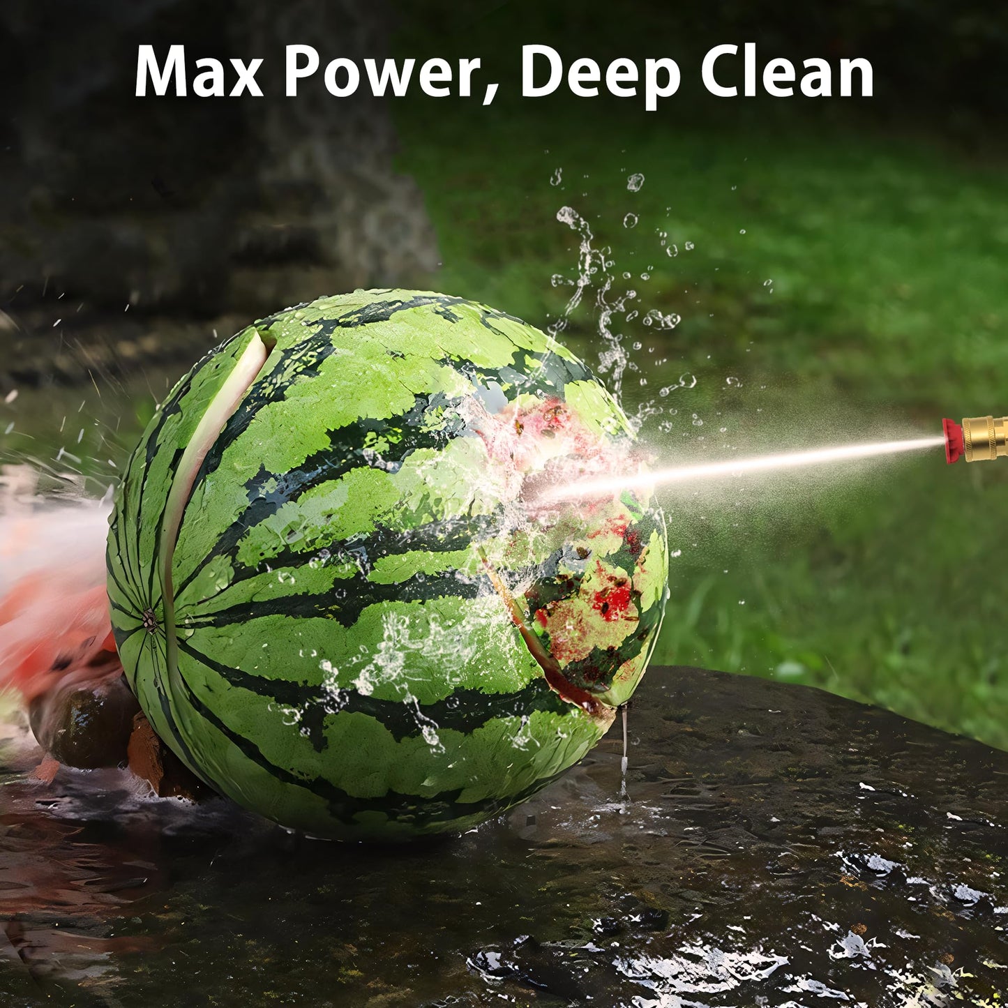 YERYORK Pressure Washer, Adjustable 5000 Max PSI 2.5 Max GPM, Power Washer with 33 FT Hose Reel, Steel Wand, 500ml Foam Cannon, 4-Nozzle Set, Electric Pressure Washer for Cars, Fences, Patios