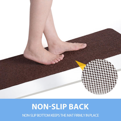 Hargiis Non-Slip Bathtub Mat, Anti Slip Shower Mat, Fast Drying Bathtub Mats, Foot Scrubber Mat, Anti Slip Mat for Tub, Floor, Bathroom, Kitchen, Home, Hotel (Brown 36"×24")