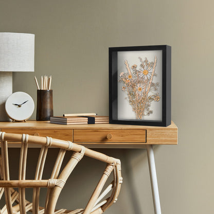 Americanflat 11x14 Shadow Box Frame with Shatter-Resistant Glass - Silhouette Collection - Large Shadow Box Display Case for Tabletop and Wall Display - Black with Soft Felt Back