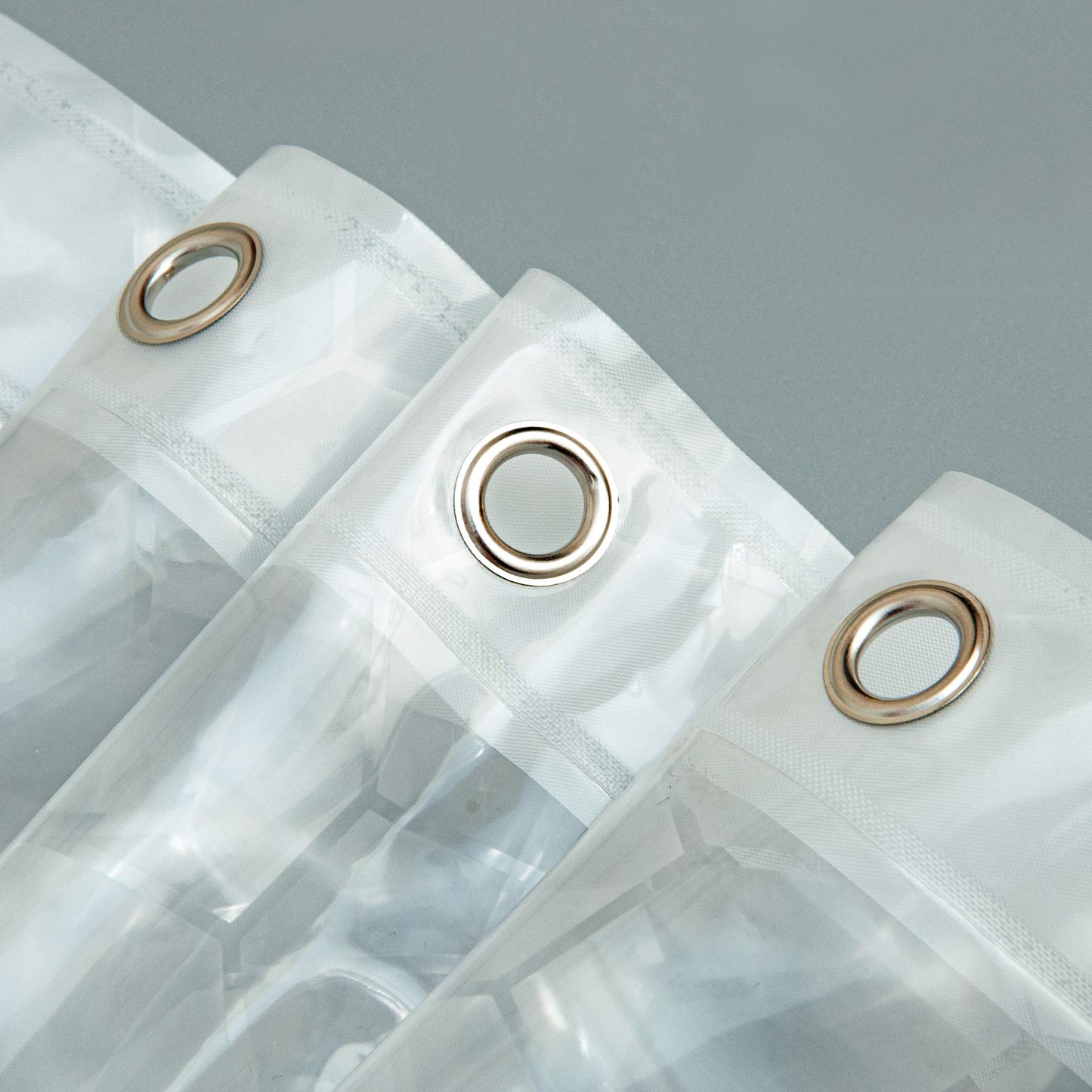 NTBAY EVA Clear Shower Curtain with Water Cube, Water-Repellent Liner with 3 Magnets for Bathroom, 72x72 Inches