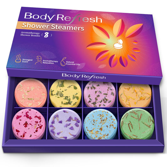 Shower Steamers Aromatherapy - 8 Pack Shower Bombs with Essential Oils, Christmas Gifts for Women Stocking Stuffers, Birthday Gifts for Women Girlfriend Her Self Care Relaxation Home SPA Stress Relief