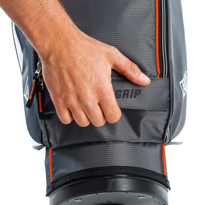 IZZO Golf Ultra-Lite Stand Golf Bag with Dual-Straps & Exclusive Features, Grey/Orange, 3.2 pounds