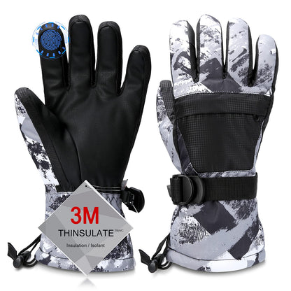 Odtmger Ski Gloves, Warmest Waterproof and Breathable Snow Gloves for Cold Weather, Fits Both Men & Women,for Parent Child Outdoor
