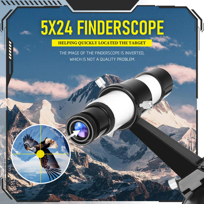 MEEZAA Telescope, Telescope for Adults High Powered Professional, 90mm Aperture 800mm Refractor Telescopes for Astronomy Beginners Fully Multi-Coated with AZ Mount Tripod & Phone Adapter & Carry Bag
