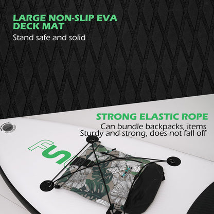 FunWater SUP Inflatable Stand Up Paddle Board 10'6×33"×6" Ultra-Light Inflatable Paddleboard with ISUP Accessories,Fins,Adjustable Paddle, Pump,Backpack, Leash