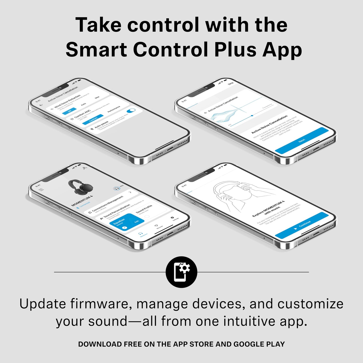 Sennheiser Momentum 4 Wireless Noise Cancelling Headphones - Bluetooth Headset for Crystal-Clear Calls with Adaptive Noise Cancellation, Over-Ear Headphones, 60h Battery Life, Folding Design, Brown