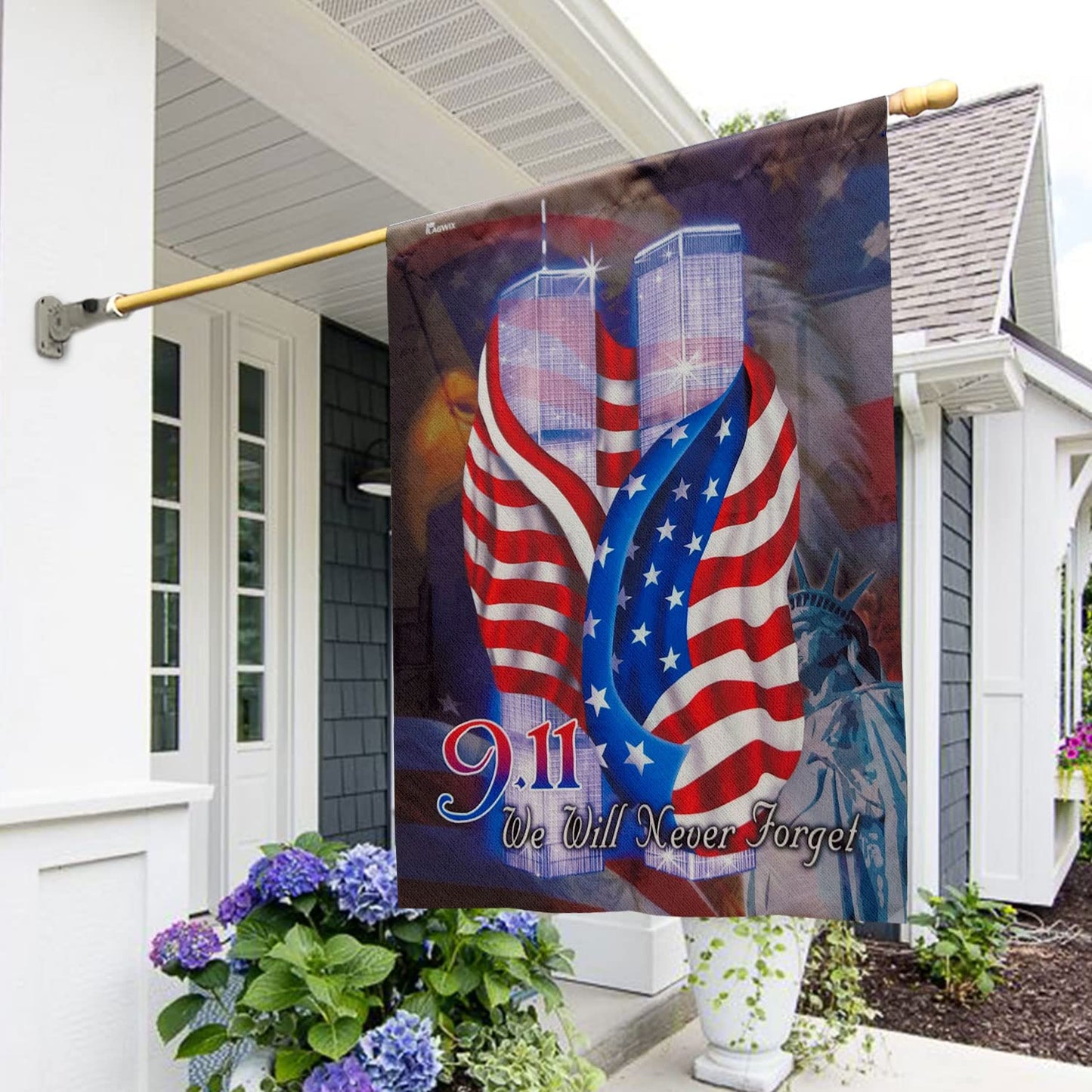 911 Flag, Never Forget Flag - Patriot Decor on September 11 - Prayer Flags, Patriotic Flags USA Flag Twin Towers For Outdoor - Memorial Firefighter Flags on Patriot Day - Double-Sided 30x40 inch Flag