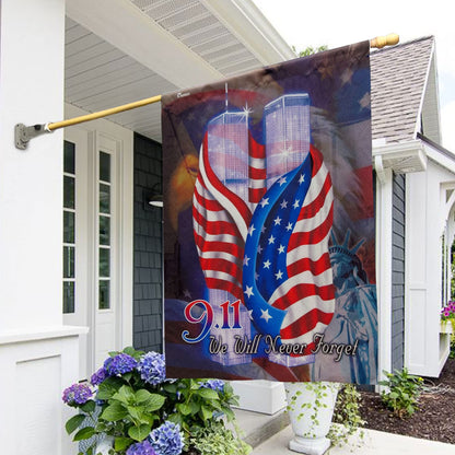 911 Flag, Never Forget Flag - Patriot Decor on September 11 - Prayer Flags, Patriotic Flags USA Flag Twin Towers For Outdoor - Memorial Firefighter Flags on Patriot Day - Double-Sided 30x40 inch Flag