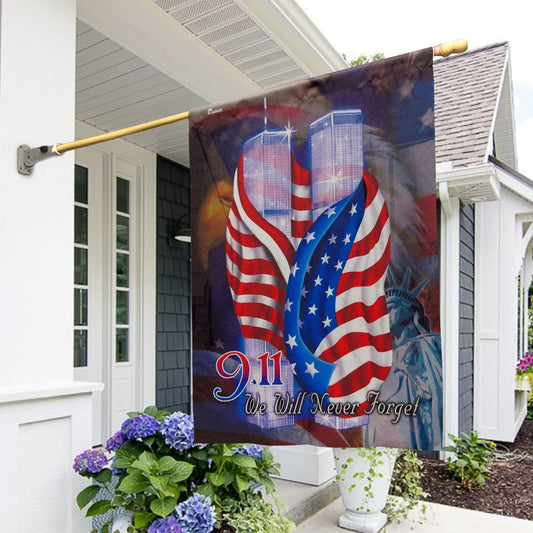 911 Flag, Never Forget Flag - Patriot Decor on September 11 - Prayer Flags, Patriotic Flags USA Flag Twin Towers For Outdoor - Memorial Firefighter Flags on Patriot Day - Double-Sided 30x40 inch Flag
