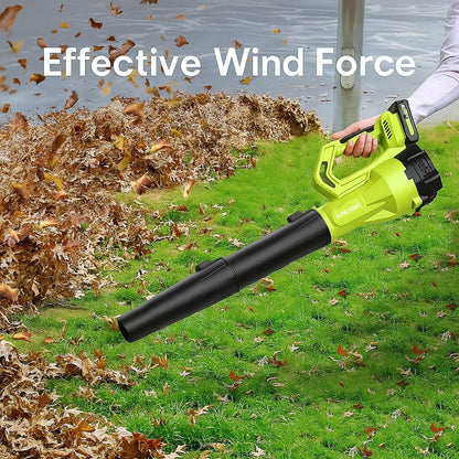 SUNCHERS Leaf Blower Cordless with 2 Batteries and Charger, Electric Battery Powered Cordless Leaf Blower, Portable Lightweight Handhold Blowers for Blowing Leaves, Patio Cleaning, Lawn Care and Dust
