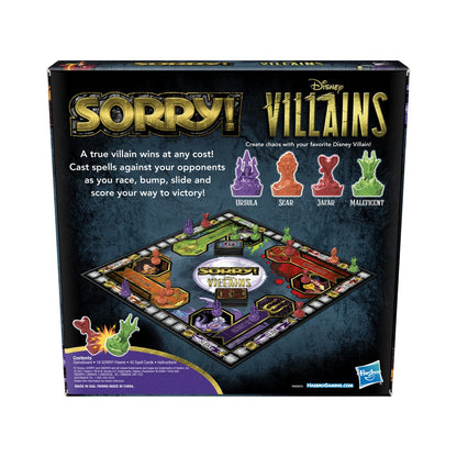 Hasbro Gaming Sorry! Board Game: Disney Villains Edition Kids Game, Family Games for Ages 6 and Up (Amazon Exclusive)