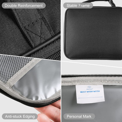 Genteen Lunch Box Kids, Insulated Lunch Bag Kids Boys Girls Back to School, Soft Lunch Box for Men Reusable Lunchbox for Office,Outdoor,School (Black)