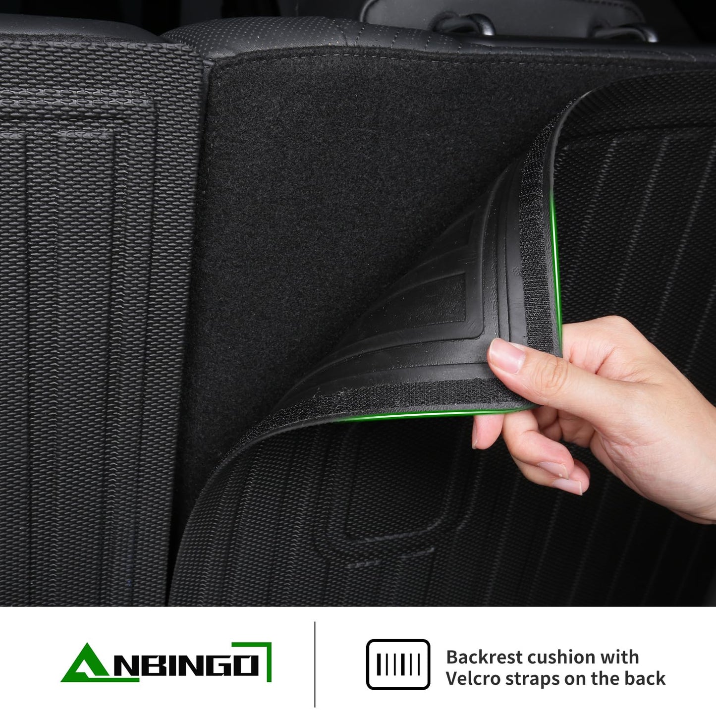 ANBINGO® Floor Mats & Seatback Cargo Liner for 2025 BMW X3 (30 xDrive / M50 xDrive) / 2025 X3 All Weather TPE Floor Liners / 1st & 2nd Row Custom Mat Full Set/Accessories - Black