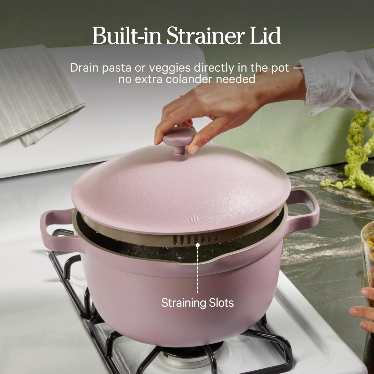 Our Place Perfect Pot, 6.5 Qt Nonstick Ceramic Pot & Dutch Oven with Lid