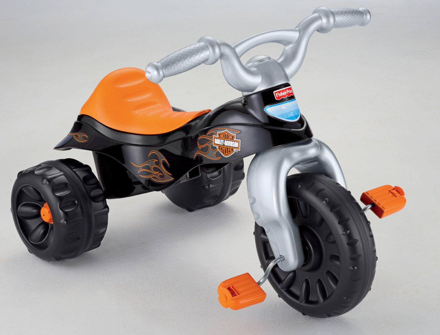 Fisher-Price Toddler Tricycle Harley-Davidson Tough Trike, Toy Bike with Handlebar Grips & Storage for Outdoor Play Kids Ages 2+ Years