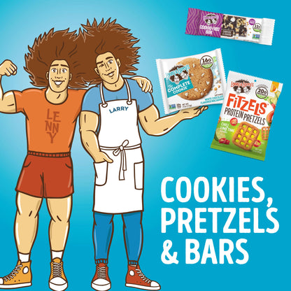 Lenny & Larry's Everything Bagel FITZELS- Savory Pretzel Snacks Incredibly Tasty, High Protein Salty, Vegan, Kosher 20 g's of Plant Based Protein 8 (eight) Bags, 3 oz Each
