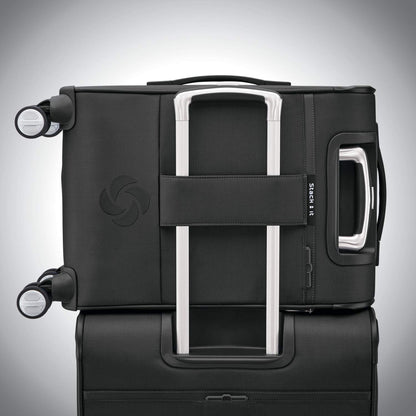 Samsonite Solyte DLX Softside Expandable Luggage with Spinner Wheels, Midnight Black, Carry-On 20-Inch