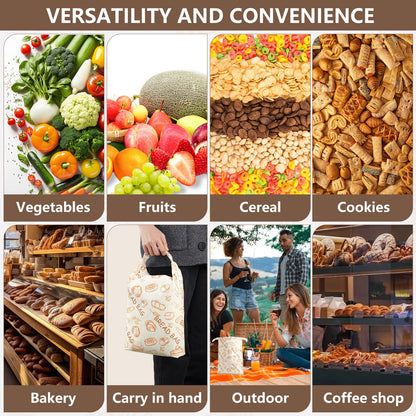 Reusable Beeswax Bread Bags(2 Pack), Beeswax Bags for Sourdough/Homemade Bread, Natural Cotton Bees Wax Bag, Fresh and Refrigerable, New Upgrade Food Storage Bag, Large Capacity and Portable