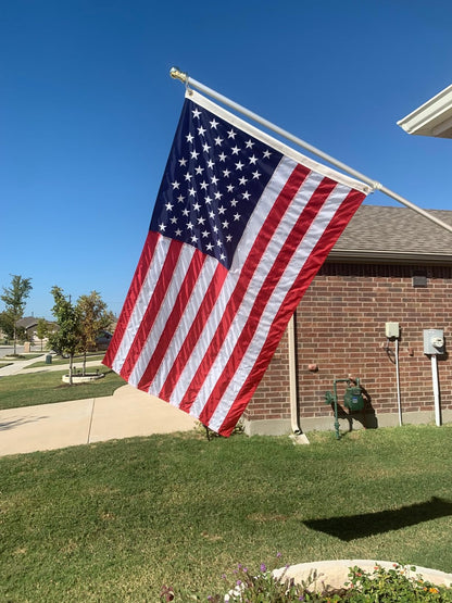 American Flag 3x5 FT Long Lasting 420D Heavy Duty US Flags for High Wind TearProof Polyester USA Flag with Embroidered Stars, Sewn Stripes, Brass Grommets