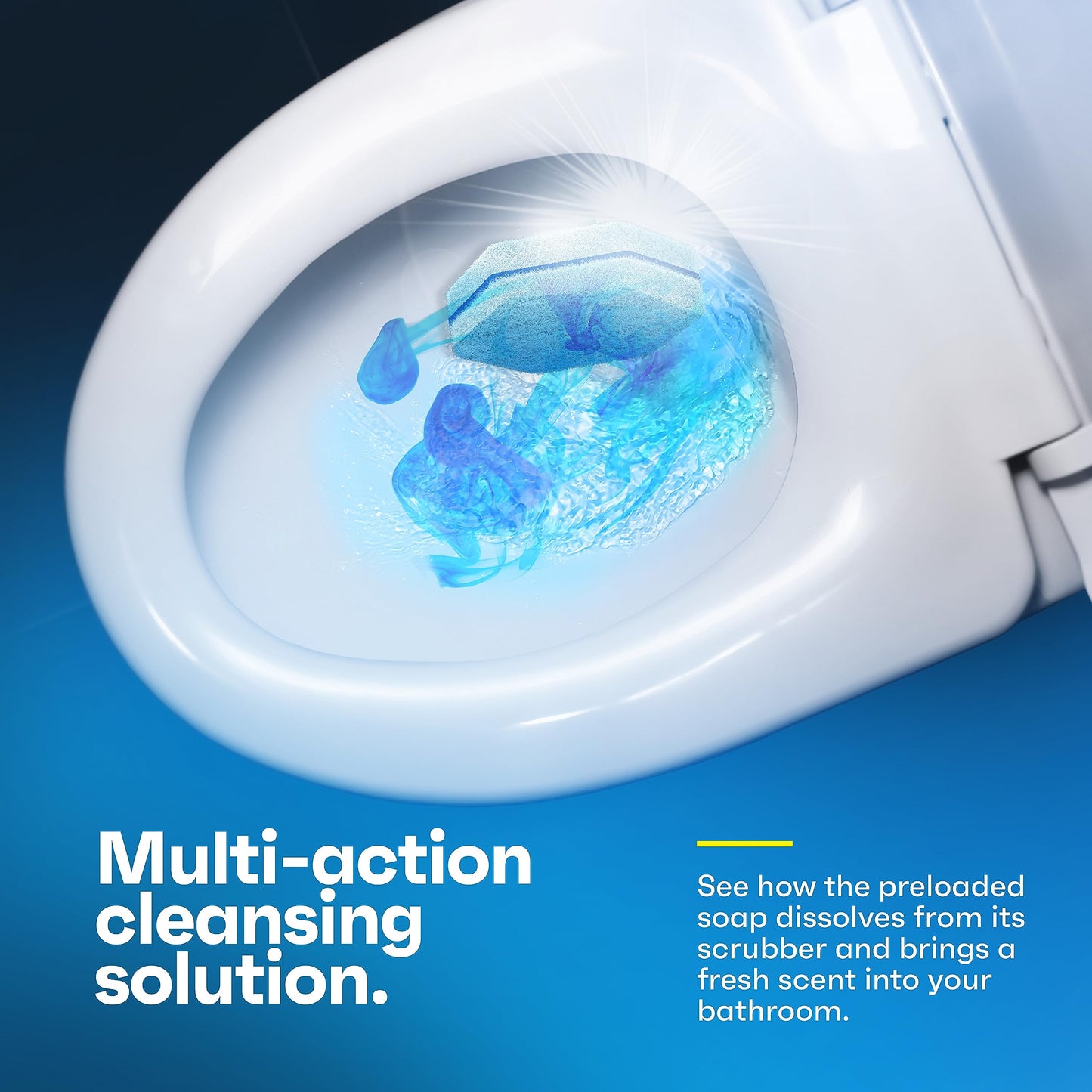 CleanGenius Disposable Prefilled Toilet Cleaning Scrubbers, 30 Count