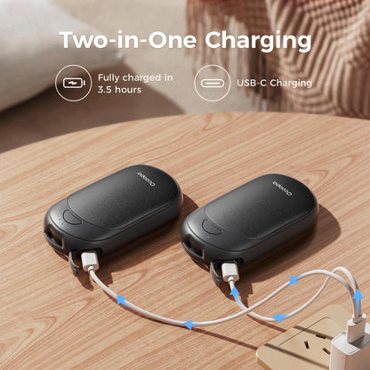 OCOOPA Magnetic Hand Warmers Rechargeable 2 Pack, Fast-Heat, UL Electric Portable Pocket Heater, Ultra-Thin Gloves, Hunting Accessories, Golf, Camping Gear, Women Purse Must Haves, Men Gifts, UT3 Lite