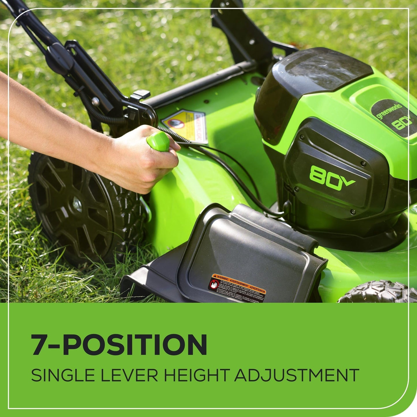 Greenworks 80V 21" Brushless Cordless (Push) Lawn Mower (75+ Compatible Tools), 4.0Ah Battery and 60 Minute Rapid Charger Included