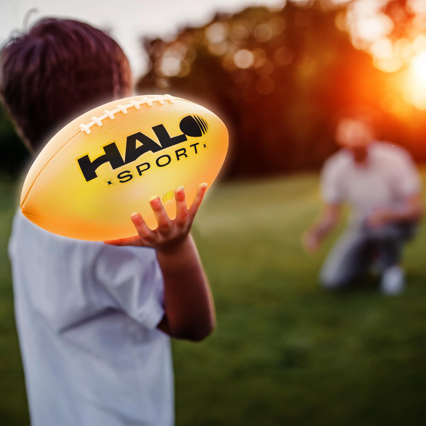 Halo Sport Rechargeable Light Up Football - Glow in The Dark Ball - NO 6 - Outdoor Sports Birthday Gifts for Boys 8-15+ Year Old - Kids Teenage Youth Gift Ideas - Boy Toys Stuff Ages 8 to 15