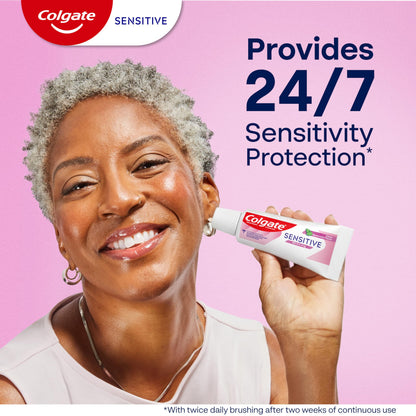 Colgate Whitening Toothpaste for Sensitive Teeth, Enamel Repair and Cavity Protection, Fresh Mint Gel, 6 Oz (Pack of 3)