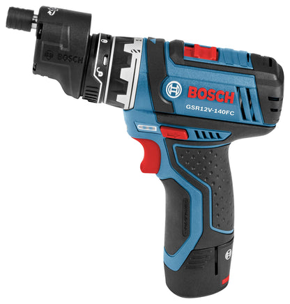 BOSCH 12V Max Cordless Power Drill Driver Kit with 5-In-1 Flexiclick System Multi-Head Drill Set with (2) 2 Ah Batteries (GSR12V-140FCB22)