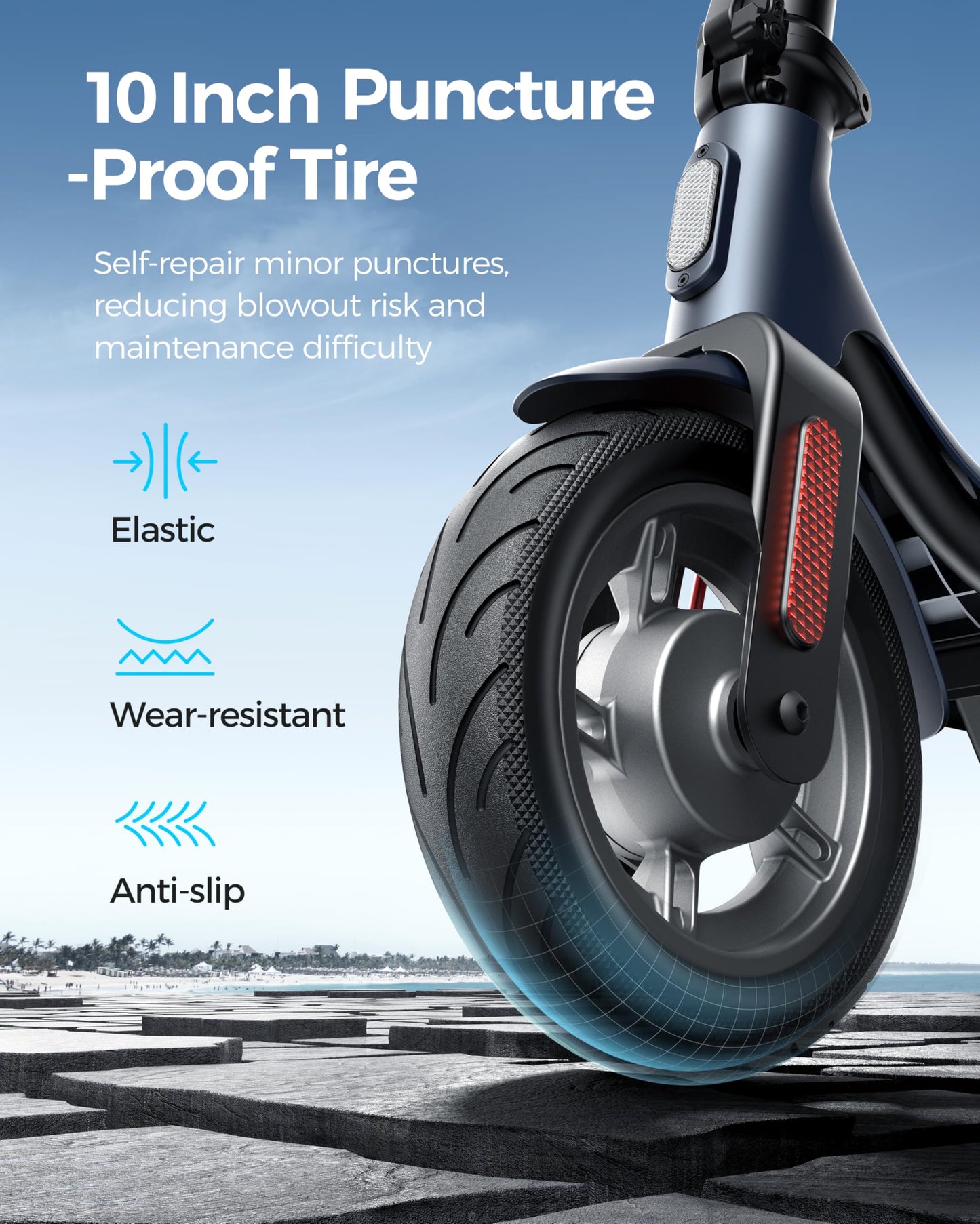 Electric Scooter A6L ECO,Electric Scooter Adults with 10IN Shock Absorbing Tires,10.2AH Big Battery,Max 350W Motor,19 Miles Long Range,APP Control,Rated 15.5MPH, E Scooter for Teens and Adults