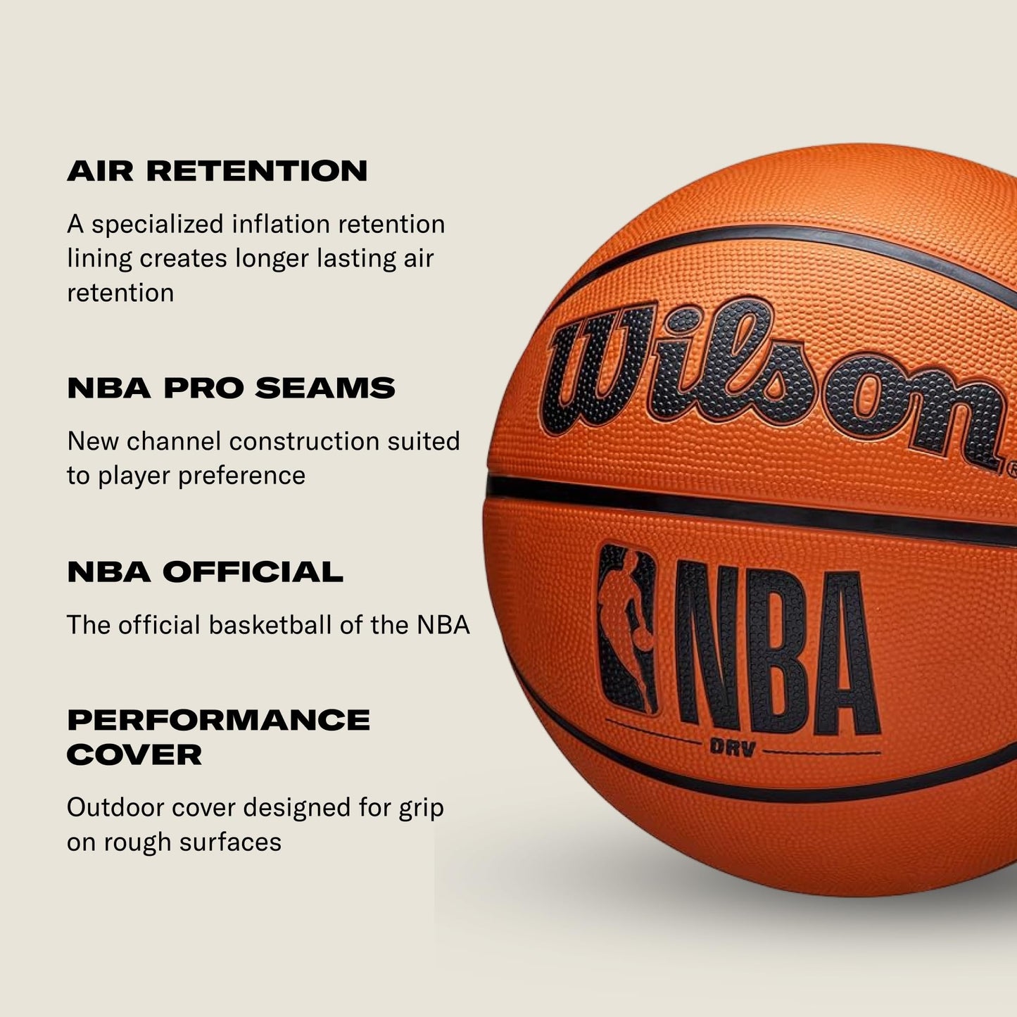 WILSON NBA DRV Series Basketball - DRV, Brown, Size 6-28.5"
