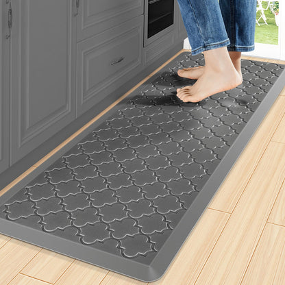 Villsure Kitchen Mat and Rugs, Cushioned Anti Fatigue Kitchen Mats, 1/2 Inch Thick Waterproof Non-Slip Kitchen Runner Rug, Heavy Duty Ergonomic Comfort Standing Desk Mat for Kitchen, Office, Laundry