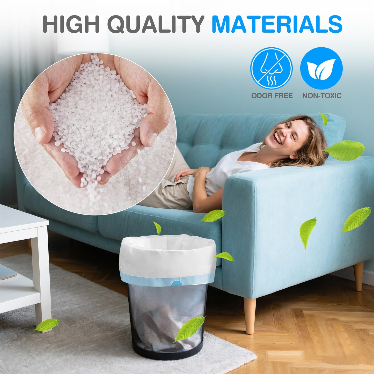 Charmount Small Trash Bags 4 Gallon, 200 Count Drawstring Mini Garbage Bags, Plastic Trash Can Liners for Bathroom Accessories, Bedroom, Dorm Room Essentials, Office