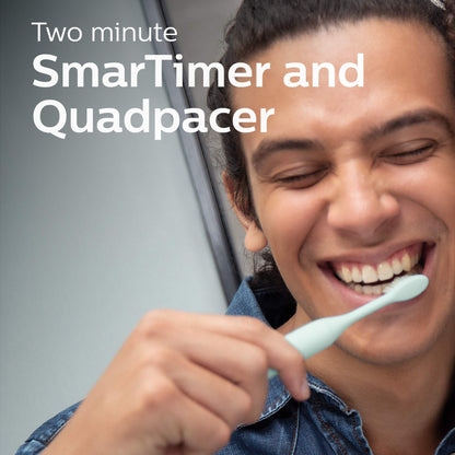 Philips One by Sonicare Battery Toothbrush, Mint Light Blue, HY1100/03