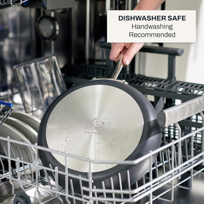 All-Clad HA1 Hard Anodized Non Stick Fry Pan Set 2 Piece, 8, 10 Inch, Induction, Oven Broiler Safe 500F, Pots and Pans Set, Kitchen Frying Pans, Skillets, Premium Cookware, Home, Dishwasher Safe Black