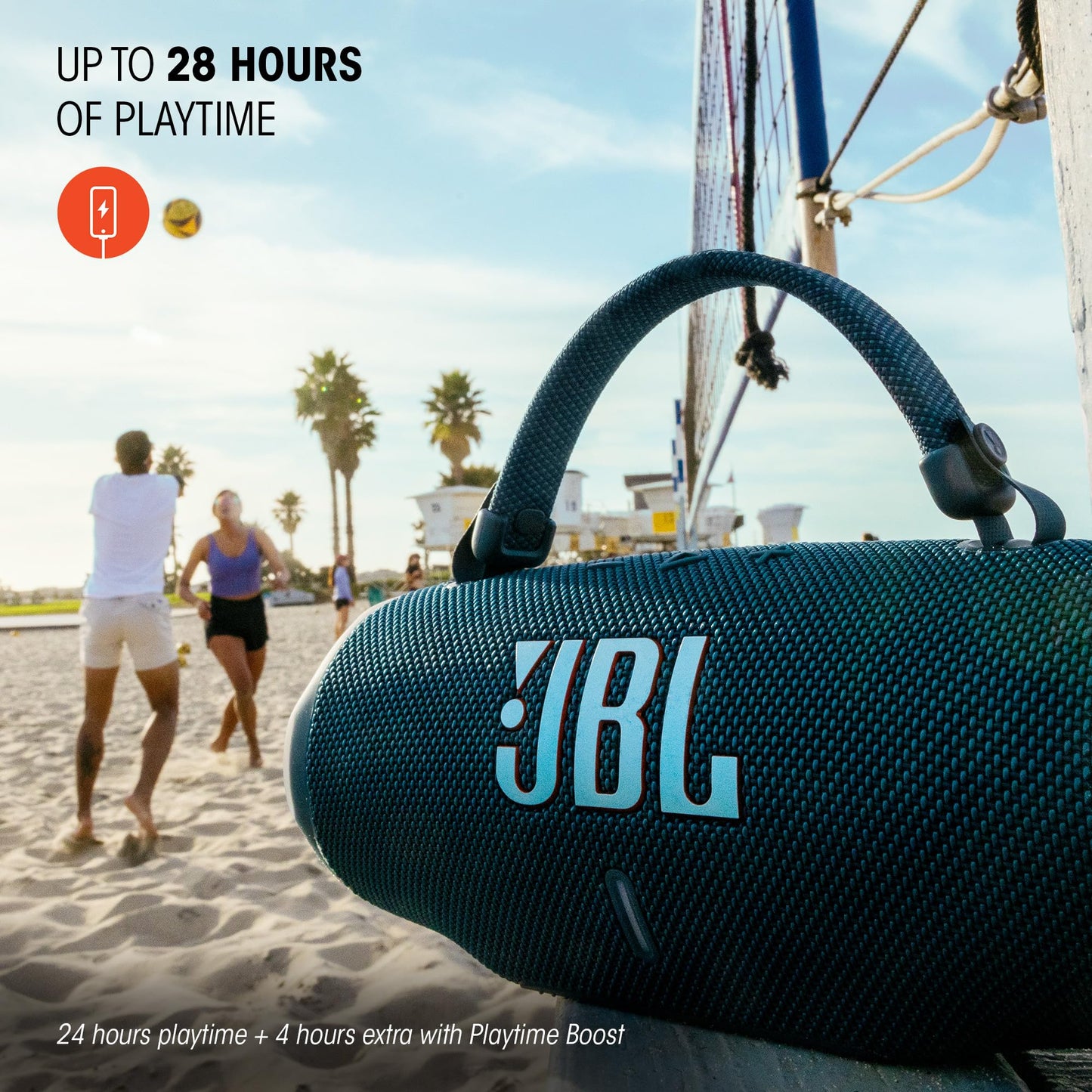 JBL Charge 6 - Portable Waterproof & Drop-Proof Bluetooth Speaker, Bold Pro Sound with AI Sound Boost, 28Hrs of Playtime, Built-in powerbank & Comes with a Sturdy/Removable Carrying Strap (Red)