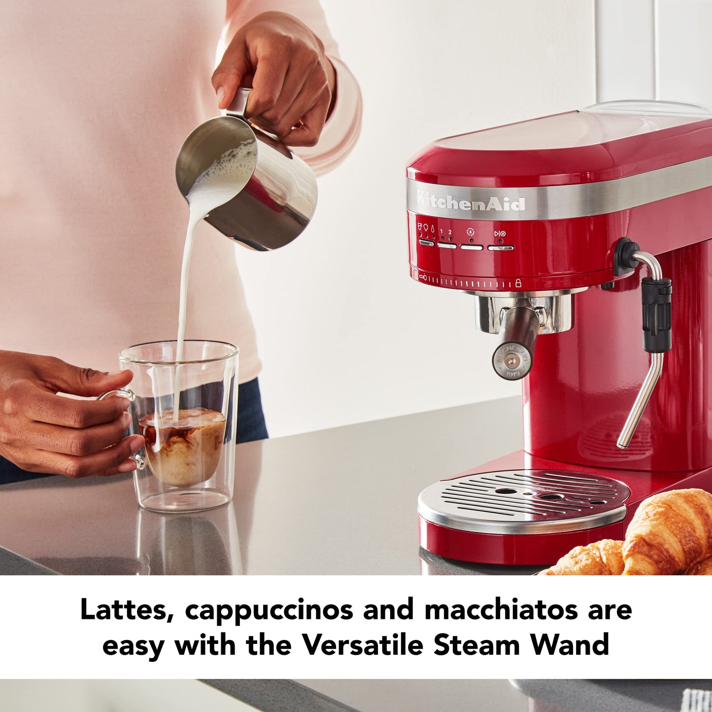 KitchenAid Metal Semi-Automatic Espresso Machine - KES6503, Empire Red