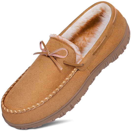 MIXIN Mens Slippers Indoor Outdoor Memory Foam House Shoes Anti-Slip Moccasins Slippers for Men