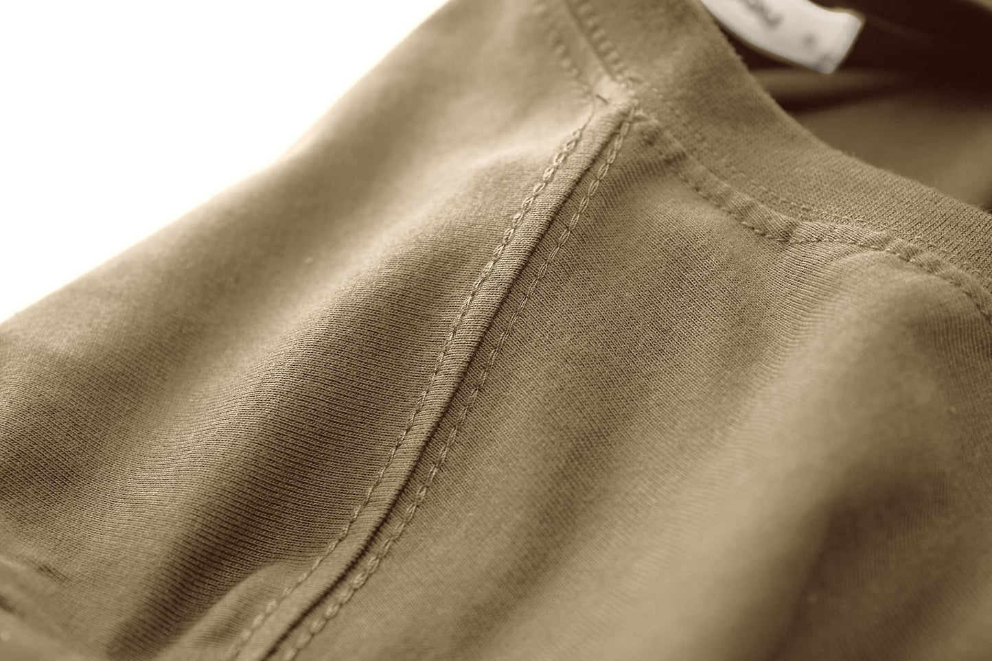 KLIEGOU Mens Cotton Hipster Hip Hop Longline Long Sleeve T Shirt 67 Khaki XXXL