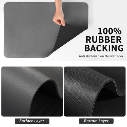 HotLive Coffee Mat - Absorbent Hide Stain Rubber Backed Dish Drying Mat for Kitchen Counter - Bar Mats for Countertops Accessories Fit Under Coffee Maker Espresso Machine