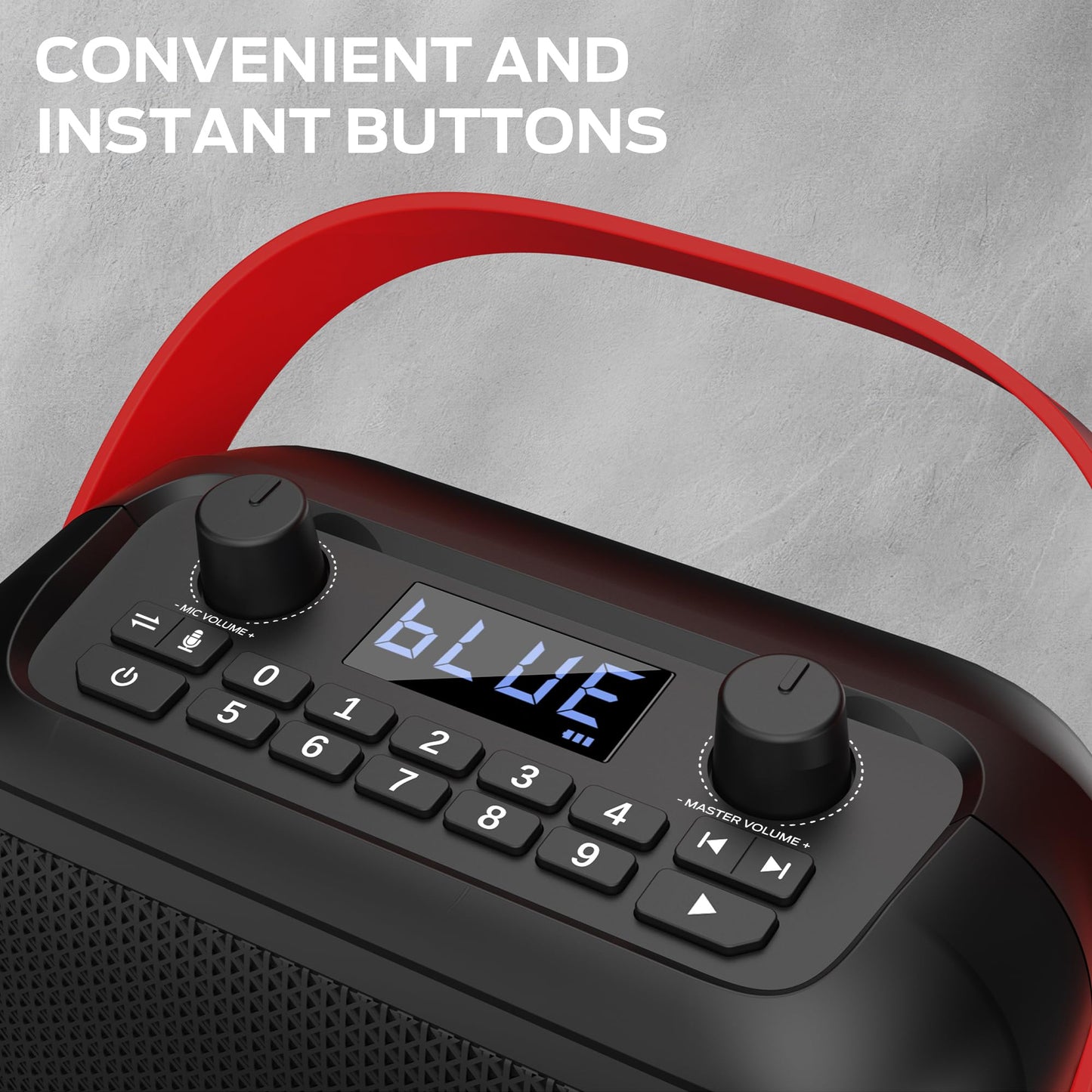 Monster Portable Bluetooth Speakers, Wireless Bluetooth Speaker with 40W Loud Stereo Sound, Outdoor Speakers with Handle, 12H Playtime, Supports TF Card, AUX for Outdoor